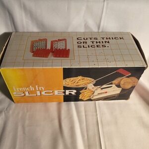 Vintage French Fry Slicer Cutter‎ With 2 Blades Shoestring Standard Cuts